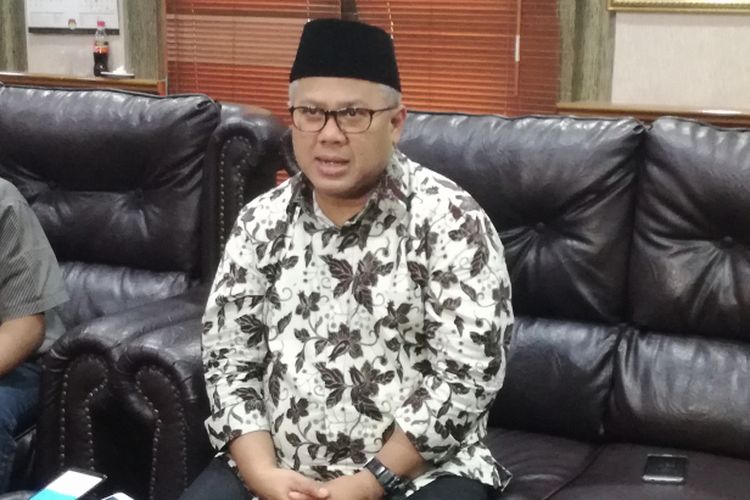 Ketua Komisi Pemilihan Umum (KPU) Arief Budiman di gedung KPU, Jakarta, Jumat (13/7/2018)