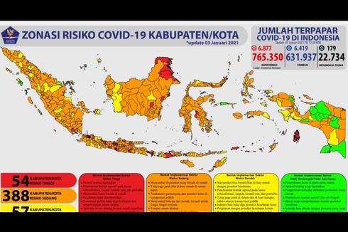 Update Daftar 54 Daerah Zona Merah Covid-19, Jawa Tengah Pimpin dengan 9 Wilayah