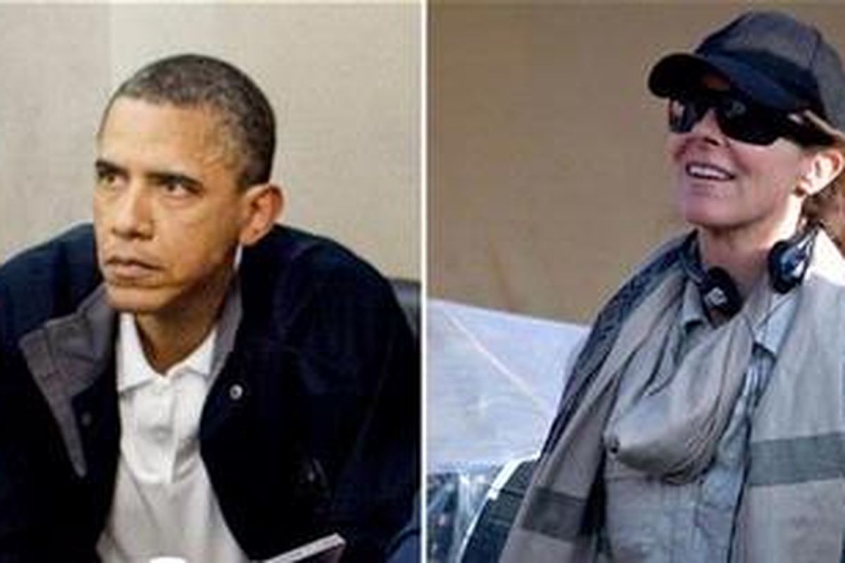 Presiden Barack Obama dan sutradara film peraih Oscar, Kathryn Bigelow. Bigelow sedang membuat film tentang penyerangan ke tempat persembunyan Osama bin Laden. 