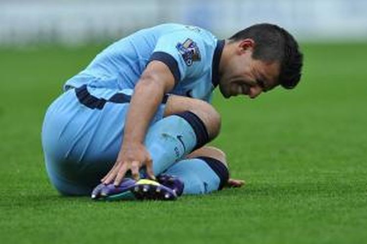 Penyerang Manchester City asal Argentina, Sergio Aguero.