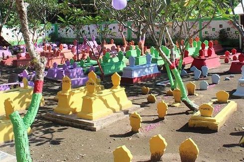 Tak Lagi Seram, Makam Warna-warni di Madiun Justru Jadi Ajang Swafoto