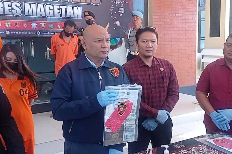 Kasatreskrim Polres Magetan AKP Rudy Hidajanto mengungkap penipuan dengan korban atlet gulat peraih medali SEA Games 2023.