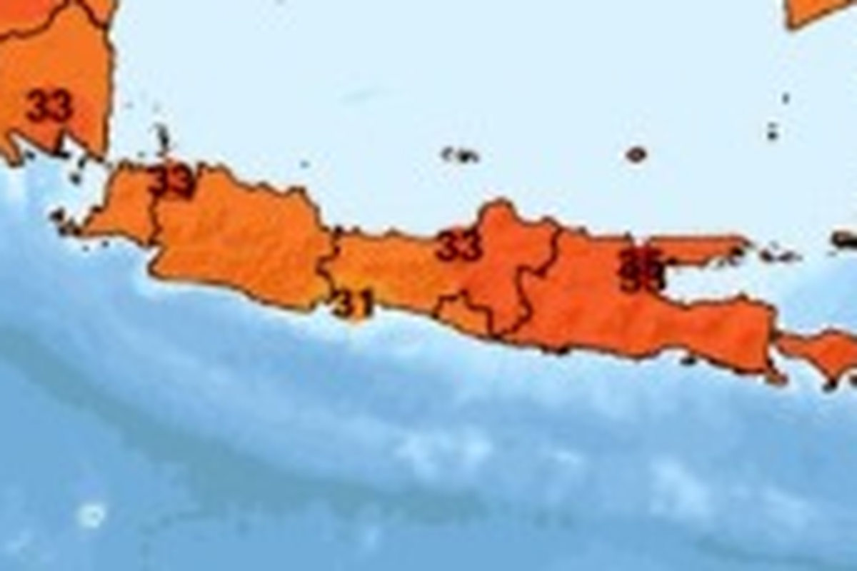 ilustrasi cuaca panas Surabaya