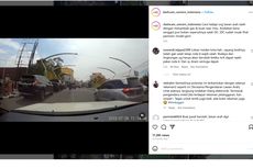 Video Pengemudi Mobil Jengkel Pepet Motor yang Lawan Arah