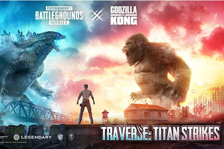 Ilustrasi PUBG Mobile yang berkolaborasi dengan film Godzilla vs. Kong.