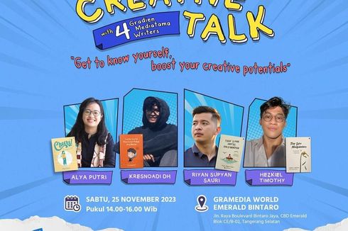 Gramedia World Emerald Bintaro Menghadirkan CREATIVE TALK: Menggali Potensi Kreatif bersama Para Penulis Muda