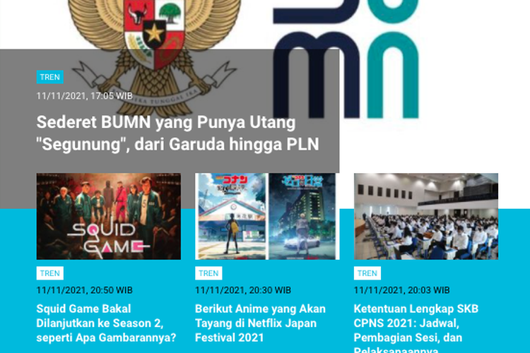 Berita terpopuler Tren, Jumat (12/11/2021).