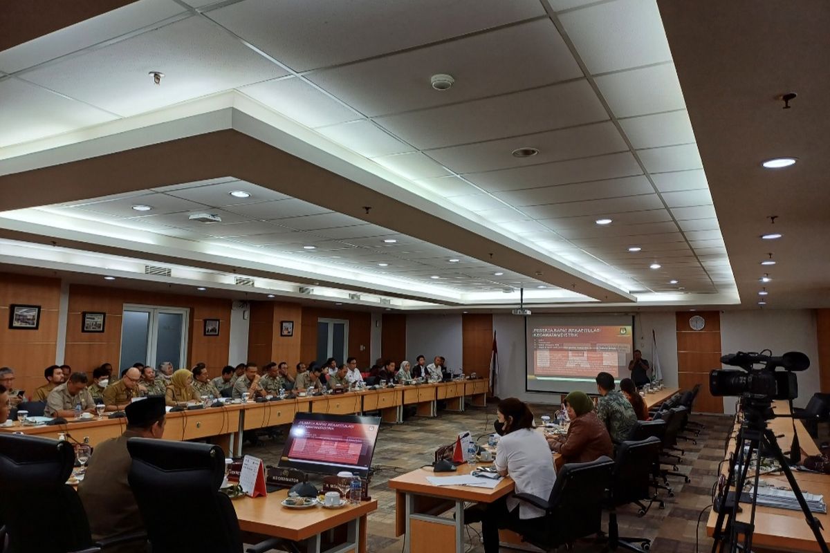Komisi A DPRD DKI Jakarta rapat bersam Pemerintah Provinsi DKI Jakarta dan KPU DKI Jakarta terkait persiapan Pemilu 2024, Senin (4/12/2023).