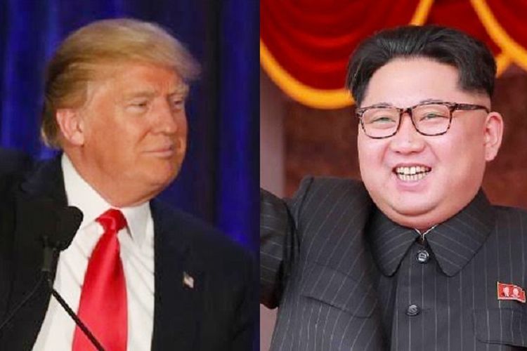 Presiden Amerika Serikat Donald Trump dan Pemimpin Tertinggi Korea Utara Kim Jong Un.