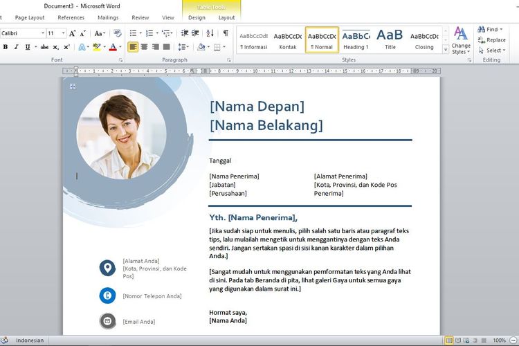 Ilustrasi cara membuat CV di Word. Microsoft Word dapat menjadi opsi yang bagus untuk cara membuat cv yang menarik. Ada berbagai template CV lamaran kerja yang menarik.