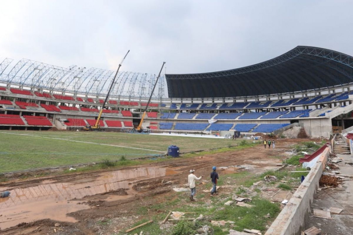 Progres pembangunan revonasi Stadion Jatidiri di Jawa Tengah