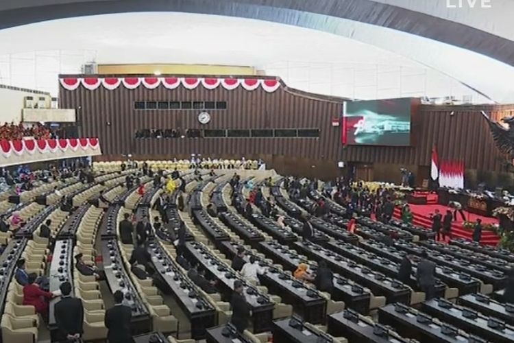 Suasana Sidang Tahunan MPR dan Sidang Bersama DPR dan DPD RI Tahun 2023.