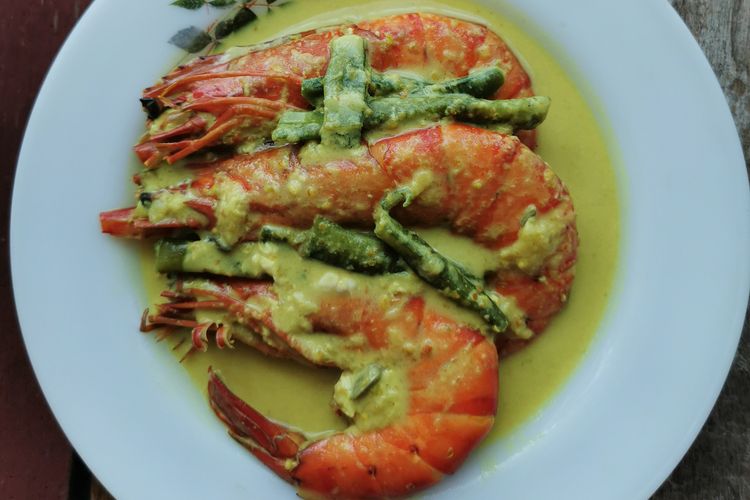 Ilustrasi gulai udang. 