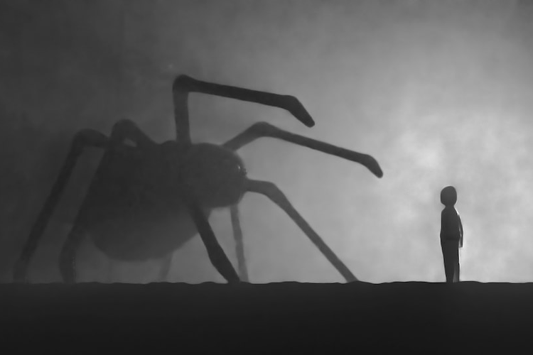 Ilustrasi fobia dengan laba-laba