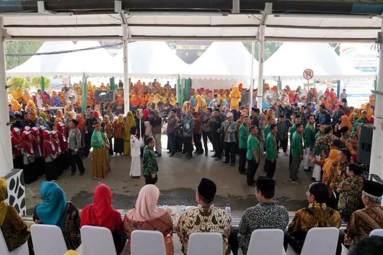 Menteri Agama Lukman Hakim Saifuddin saat membuka Pentas PAI di Asrama Haji Sudiang, Kecamatan Biringkanaya, Kota Makassar, Kamis (10/10/2019).