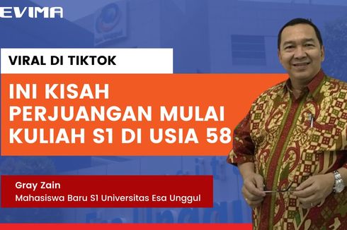 Videonya Viral di TikTok, Ini Perjuangan Gray Zain Kuliah di Usia 58