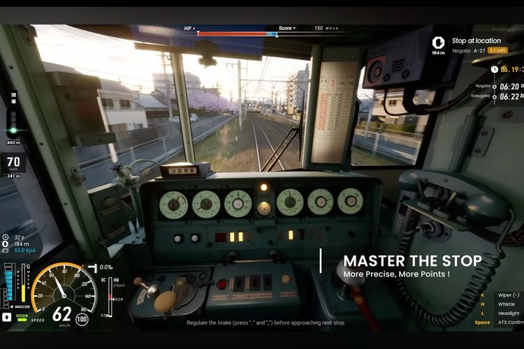 Kabin kereta di game Running Train.