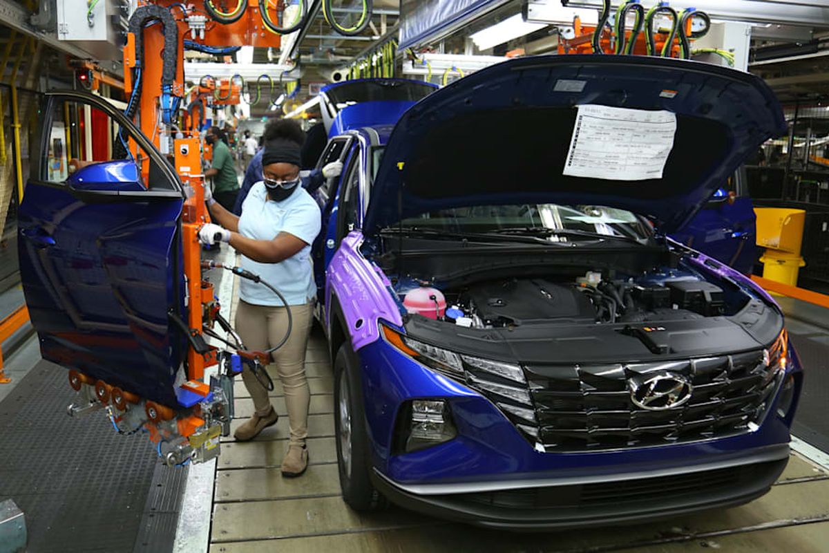 Ilustrasi pabrik Hyundai di Alabama, AS.