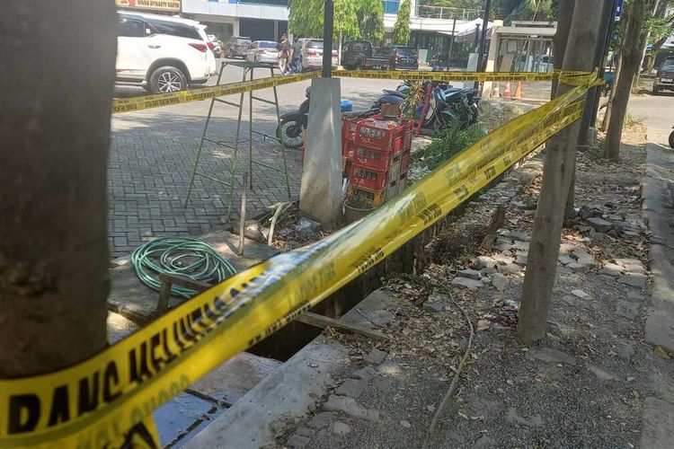 Lokasi korban ditemukan di dekat PRPP, Kota Semarang, Jawa Tengah