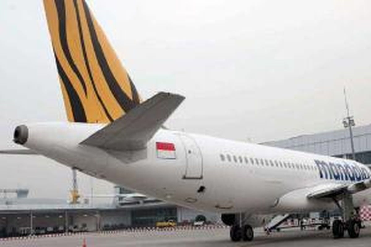 Pesawat Airbus A320 Tigerair Mandala.
