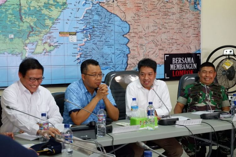 Rapat bersama Kemenko PMK terkait pembangunan pasca gempa Lombok, Rabu (10/10/2018).
