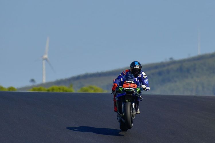 Jorge Lorenzo saat sesi tes di Sirkuit Portimao, Portugal