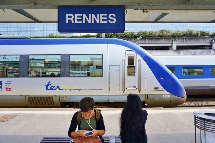 Stasiun kereta api Rennes, Perancis.