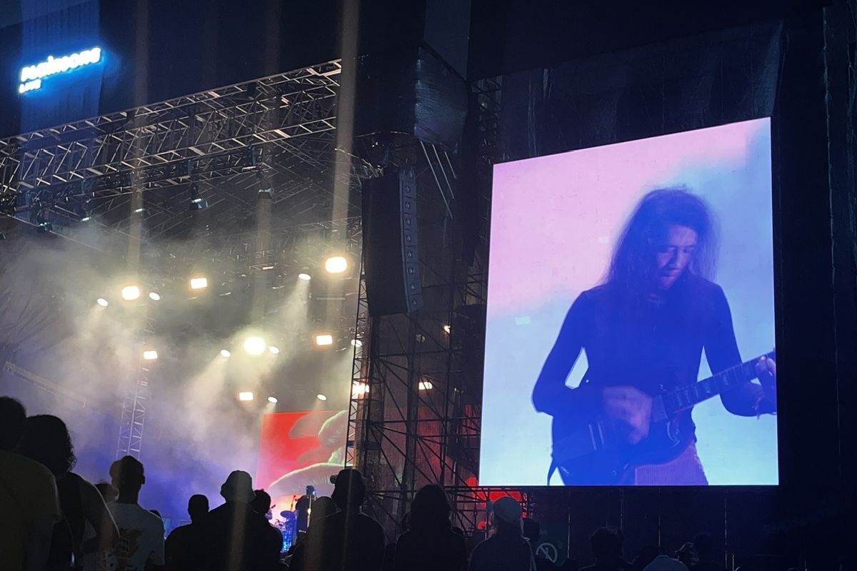 The SIGIT tampil di Joyland 2024 yang digelar GBK Basket Hall Stadium daerah Senayan, Jakarta Pusat, Jumat (22/11/2024). 
