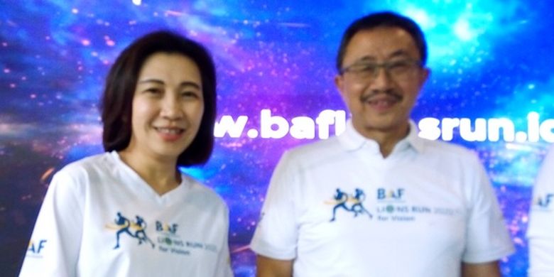 Presiden Direktur Bussan Auto Finance (BAF) Lynn Ramli (kiri dari arah pembaca) dan Chairman Yayasan Lions Indonesia Willy Suwandi Dharma saat jumpa pers perhelatan BAF Lions Run 2020 pada Jumat (20/12/2019).

Kegiatan olahraga lari ini menjadi bagian dari tanggung jawab perusahaan (CSR) BAF. 

Pada 2019, BAF dan Yayasan Lions Indonesia juga menyelenggarakan BAF Lions Run untuk mencari donasi bagi perawatan anak-anak penderita kanker.

