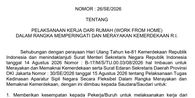 Pemprov DKI Jakarta Keluarkan Imbauan WFH pada 18 Agustus 2026