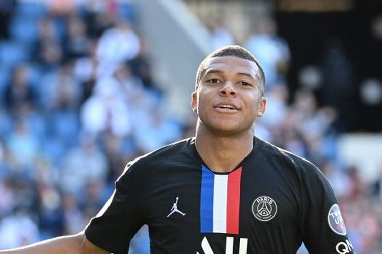 Penyerang Paris Saint-Germain, Kylian Mbappe.