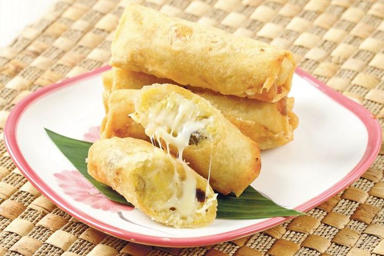 lumpia pisang keju lumer