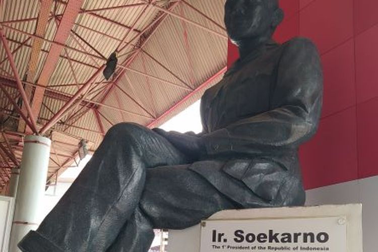 Patung Ir.Soekarno di PRJ, Jakarta. Foto diambil pada Rabu (14/9/2022).