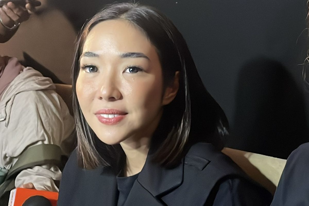Gisel dalam jumpa pers film Anak Titipan Setan di XXI Plaza Senayan, kawasan Senayan, Jakarta Selatan, Rabu (11/1/2023).  