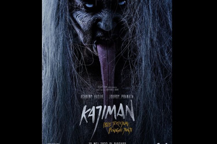 Poster film horor Kajiman: Iblis Terkejam Penagih Janji.