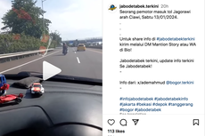 Viral, Video Motor Bablas Masuk Tol Jagorawi di Bogor