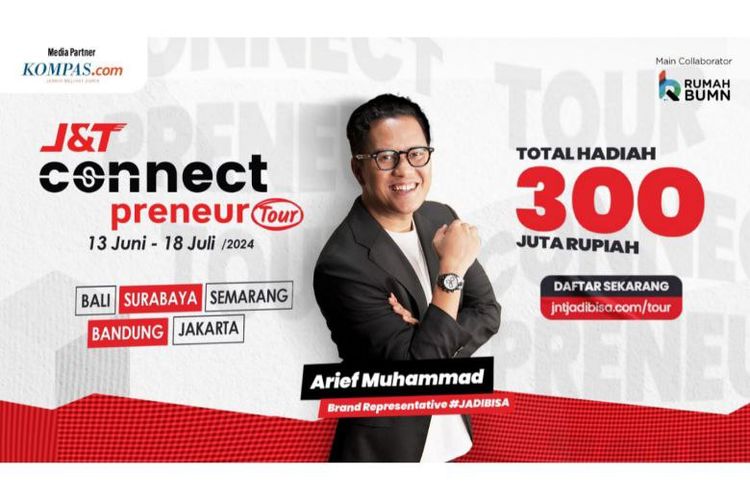 Program J&T Connect Preneur Tour diadakan di lima kota besar di Indonesia.