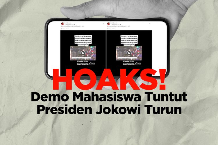 Hoaks! Demo Mahasiswa Tuntut Presiden Jokowi Turun