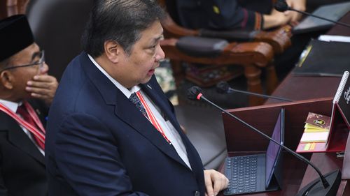 Di Sidang MK, Airlangga Bantah Bantuan Beras Pemerintah Bikin Harga Naik