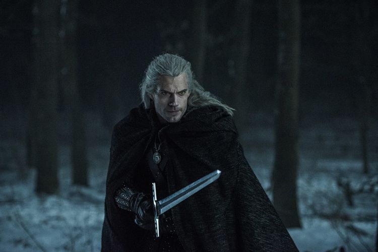 Henry Cavill saat berperan sebagai Geralt of Rivia dalam serial The Witcher