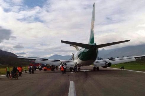 Pesawat Dirgantara Jayawijaya Alami Masalah di Bandara Wamena