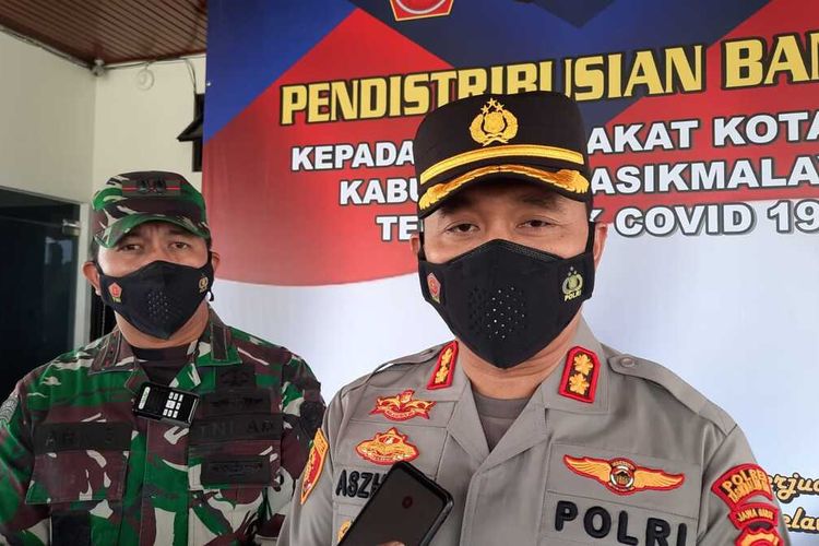 Kepala Polresta Tasikmalaya AKBP Aszhari Kurniawan dan Komandan Kodim 0612 Tasikmalaya Letkol Inf Ary Sutrisno.