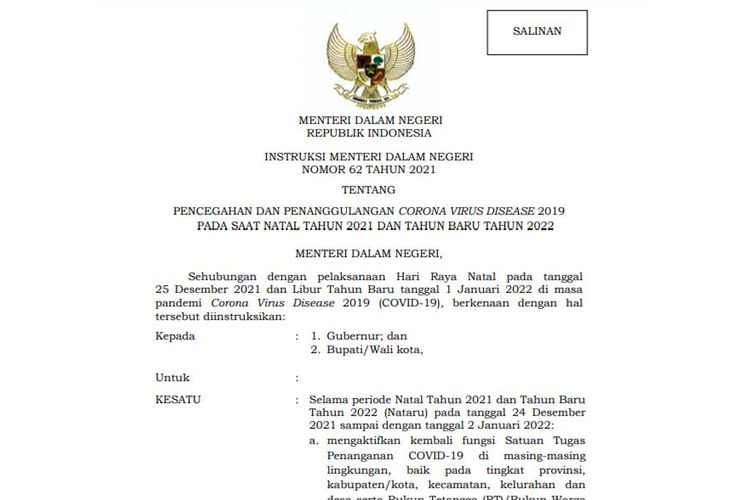 Peraturan mudik 2021 pdf