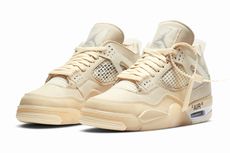 Air Jordan 4 x Off-White Sail Didominasi Warna Pastel