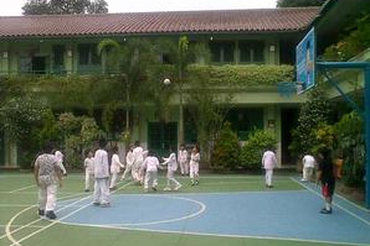 SDN Menteng 01 Jakarta, tempat Barack Obama pernah mengenyam pendidikan semasa tinggal di Indonesia dari tahun 1970 hingga 1971, Jumat (19/3/2010).