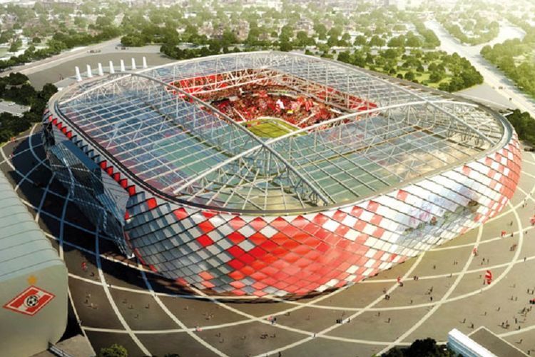 Stadion Spartak di kota Moskwa, Rusia.