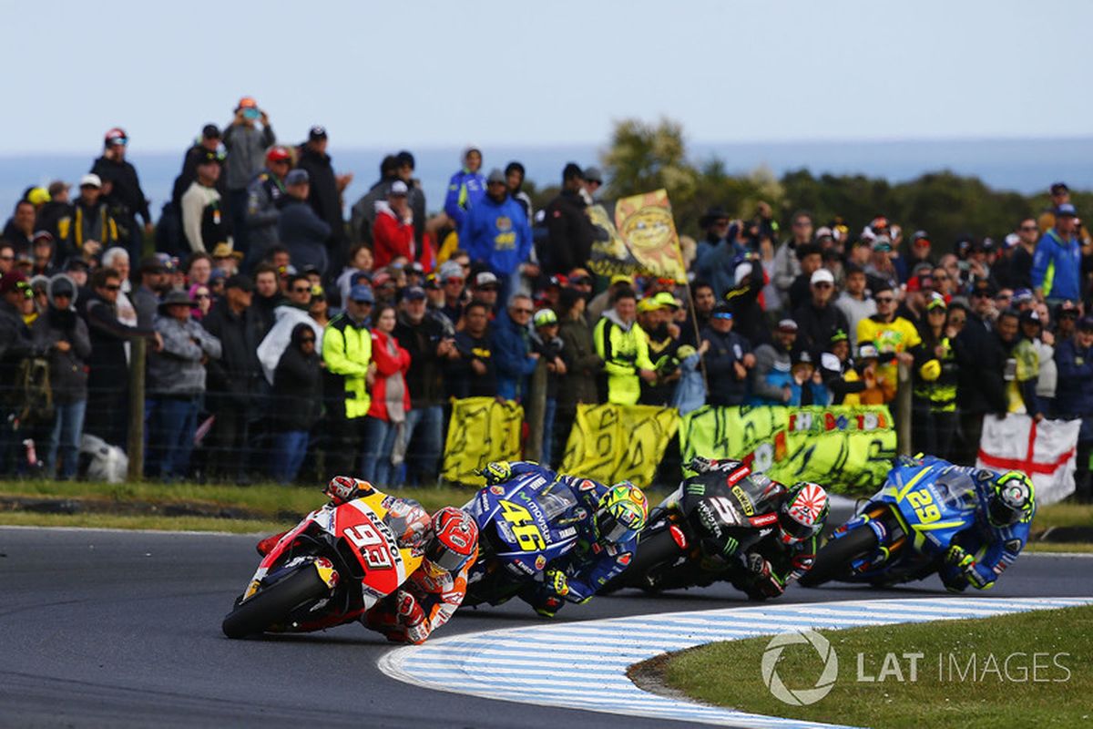 Marc Marquez finis pertama di GP Australia 2017.