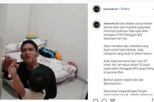 Istri Rekam Video Saat Lettu Imam Adi, Awak KRI Nanggala-402 Akan Bertugas, Anak Terus Merengek