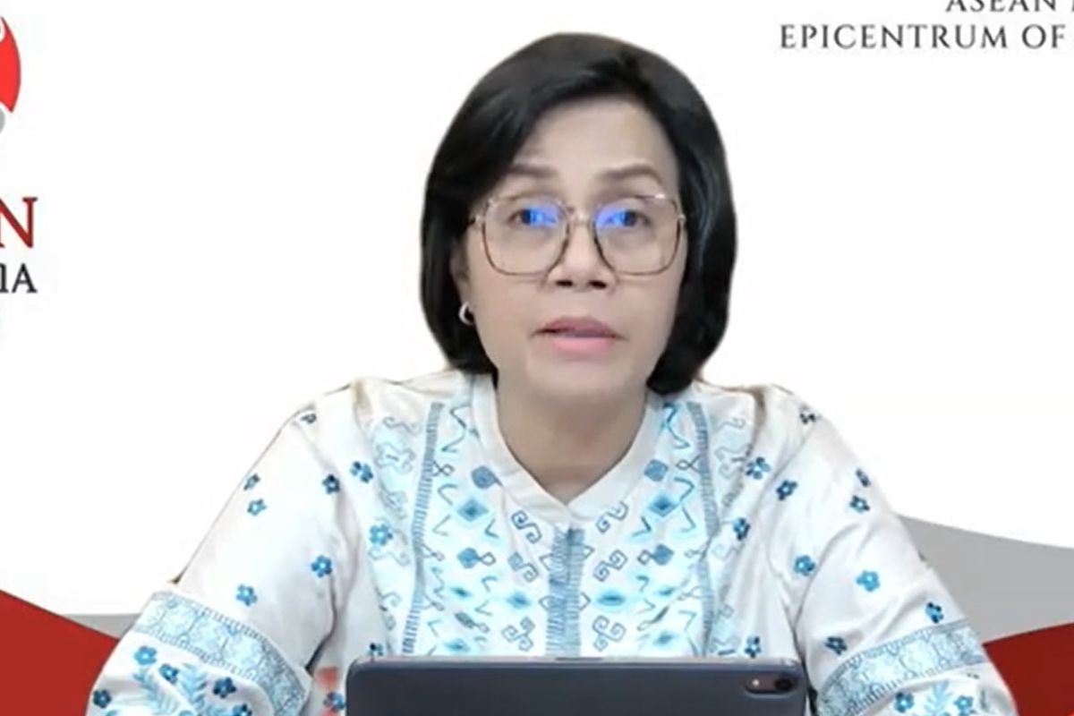 Menteri Keuangan Sri Mulyani Indrawati yang merupakan Ketua Panitia Seleksi Pemilihan Calon Anggta Dewan Komisioner Otoritas Jasa Keuangan periode 2023-2028 