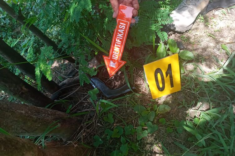 Sepucuk senjata api jenis pistol rakitan ditemukan warga Blora di belakang warungnya, Rabu (7/7/2021)